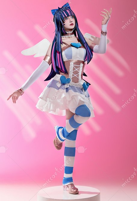 Panty Stocking with Garterbelt Costume de Cosplay Stocking Angel Robe Set avec Accessoires