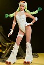 Panty Stocking Gunsmith Geek Girl Cosplay Costume Bodysuit and Vest with Leg Warmer