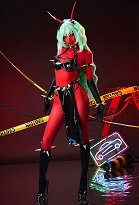 Panty Stocking Scanty Cosplay Kostüm Oberteil und Hose mit roter Strumpfhose und vorderem Rockteil Panty Stocking Scanty Cosplay Kostüm Oberteil und Hose mit roter Strumpfhose und vorderem Rockteil