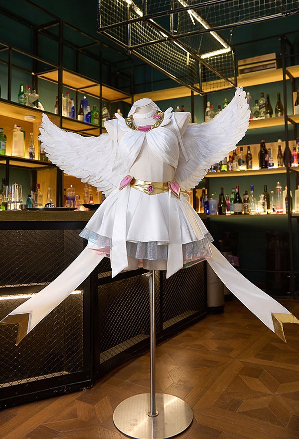 Panty Stocking Panty Cosplay Costume Haut sans bretelles à col licou et jupe avec chaussettes