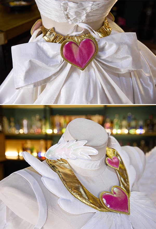 Panty Stocking Panty Cosplay Costume Haut sans bretelles à col licou et jupe avec chaussettes