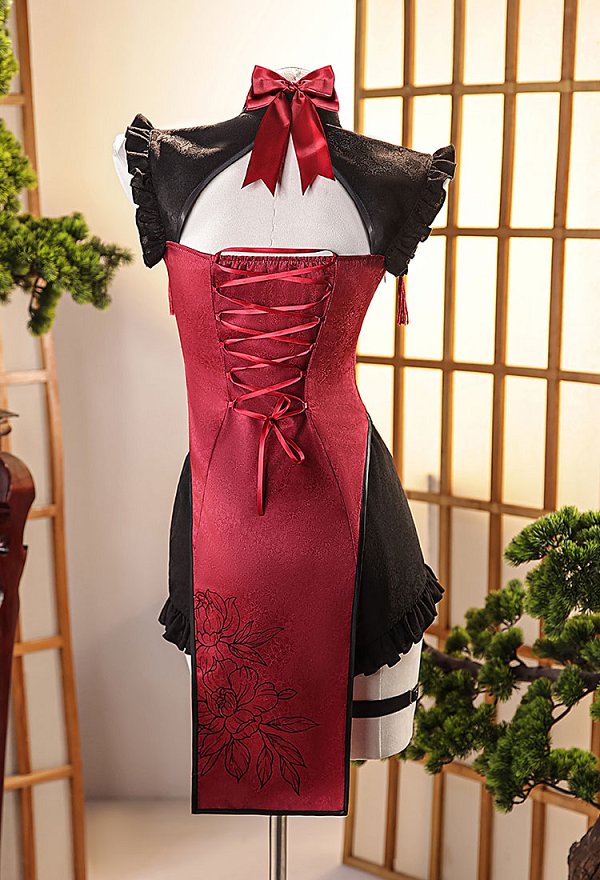 Disfraz de cosplay de Panty Stocking Panty Figure vestido chino Cheongsam con pantalones cortos y calcetines Disfraz de cosplay de Panty Stocking Panty Figure vestido chino Cheongsam con pantalones cortos y calcetines