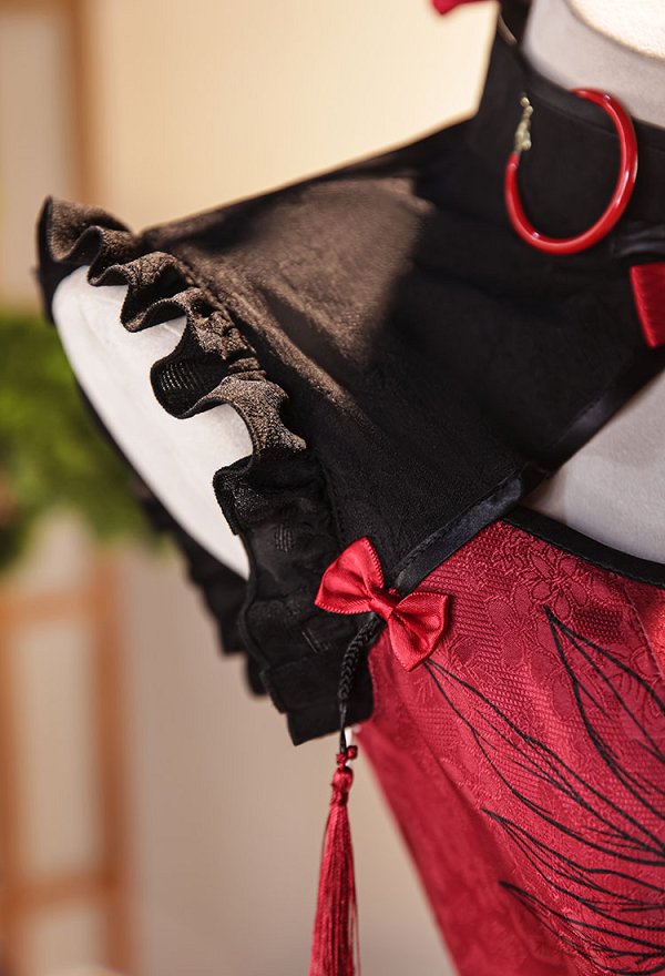 Disfraz de cosplay de Panty Stocking Panty Figure vestido chino Cheongsam con pantalones cortos y calcetines Disfraz de cosplay de Panty Stocking Panty Figure vestido chino Cheongsam con pantalones cortos y calcetines