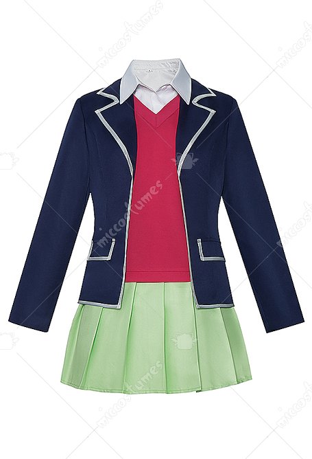 Gotoubun Itsuki Nakano Stage Outfit Cosplay Kostüm Hemd und Rock mit Weste und Jacke