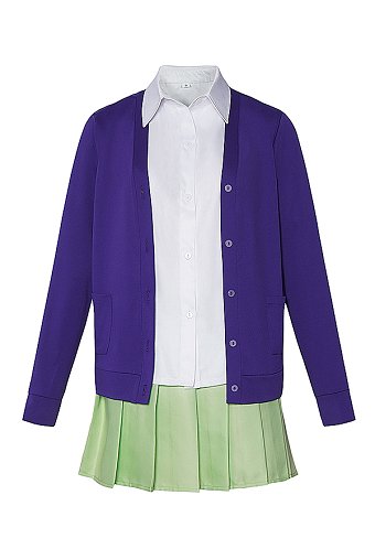 Gotoubun Nino Nakano Stage Outfit Cosplay Costume Shirt and Skirt with Cardigan and Socks