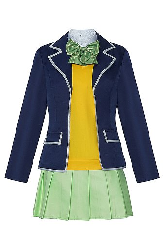 Gotoubun Yotsuba Nakano Stage Outfit Cosplay Costume Shirt and Skirt with Vest and Jacket