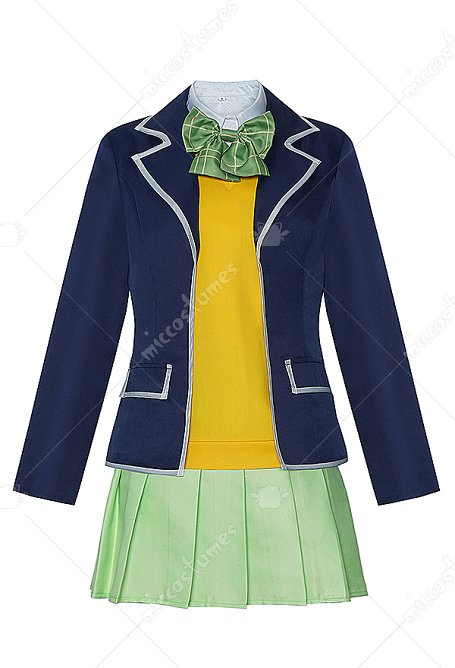 Gotoubun Yotsuba Nakano Stage Outfit Cosplay Costume Shirt and Skirt with Vest and Jacket