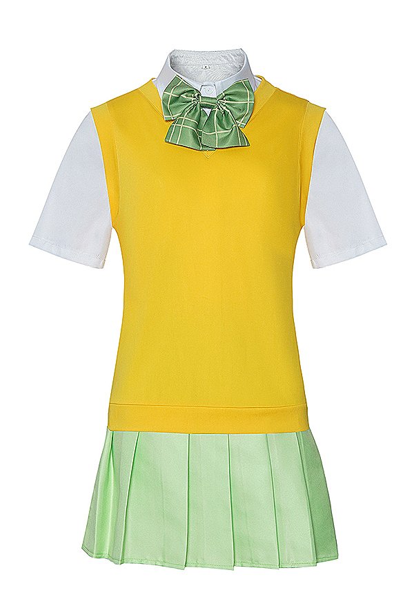 Disfraz de Cosplay de Atuendo de Escenario de Yotsuba Nakano de Gotoubun con Camisa y Falda con Chaleco y Chaqueta