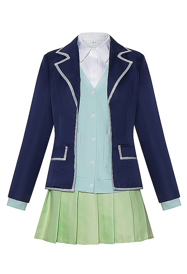 Disfraz de Cosplay de Atuendo de Escenario de la 3ª Hermana de Gotoubun con Camisa y Falda con Cárdigan y Chaqueta Disfraz de Cosplay de Atuendo de Escenario de la 3ª Hermana de Gotoubun con Camisa y Falda con Cárdigan y Chaqueta