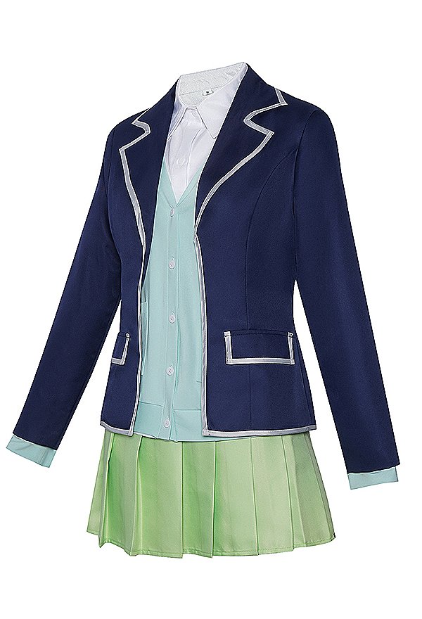 Disfraz de Cosplay de Atuendo de Escenario de la 3ª Hermana de Gotoubun con Camisa y Falda con Cárdigan y Chaqueta Disfraz de Cosplay de Atuendo de Escenario de la 3ª Hermana de Gotoubun con Camisa y Falda con Cárdigan y Chaqueta