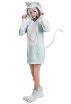 Re:Zero Starting Life in Another World Emilia Cosplay Costume Homewear Hooded Dress Re:Zero Starting Life in Another World Emilia Cosplay Costume Homewear Hooded Dress