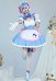 Re Starting Life in Another World  Disfraz de Cosplay Vestido y delantales con estilo de mucama combinados con medias hasta los muslos y guantes.