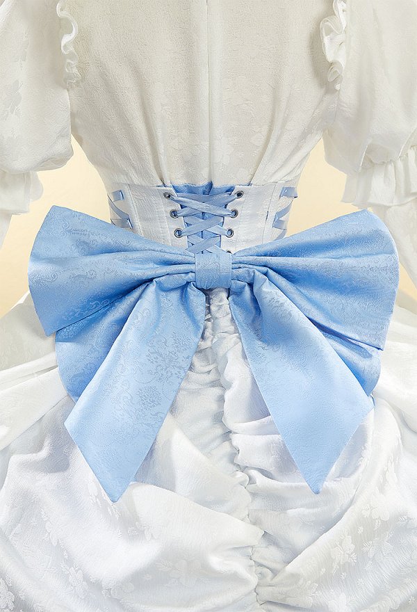 Re Starting Life in Another World Gothic ver Cosplay Costume Blue Lolita Dress with Gloves