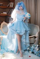 Recommencer sa vie dans un autre monde Robe de mariée Rem Hanayome avec voile et nœud Recommencer sa vie dans un autre monde Robe de mariée Rem Hanayome avec voile et nœud