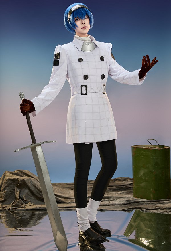 Metaphor: ReFantazio Protagonist Cosplay Kostüm Oberteil und Hose mit Futter und Handschuhen Metaphor: ReFantazio Protagonist Cosplay Kostüm Oberteil und Hose mit Futter und Handschuhen