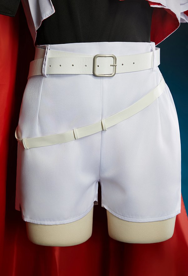 Disfraz Cosplay de Sapphire Knight Form de The Ribbon Hero, Forro y Shorts con Abrigo y Diadema