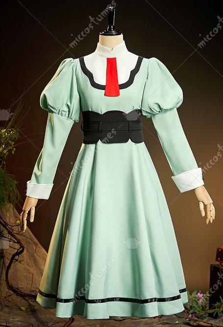 The Ribbon Hero Sapphire Costume de Cosplay Robe avec Ceinture de Taille, Gants et Bandeau