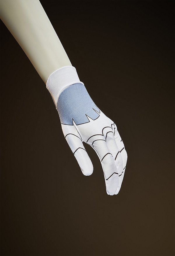The Ribbon Hero Sapphire Civilian Form Cosplay Costume Dress with Waist Belt Gloves and Headband