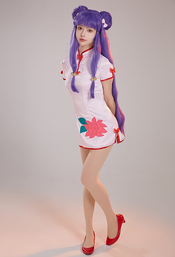 Ranma 1/2 Shampoo Cosplay Cheongsam Kleid Haar Zubehör Set Cosplay Kostüm