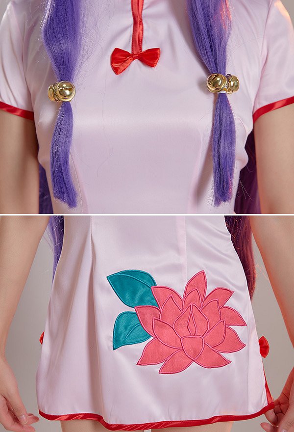 Ranma 1/2 Shampoo Cosplay Cheongsam Kleid Haar Zubehör Set Cosplay Kostüm