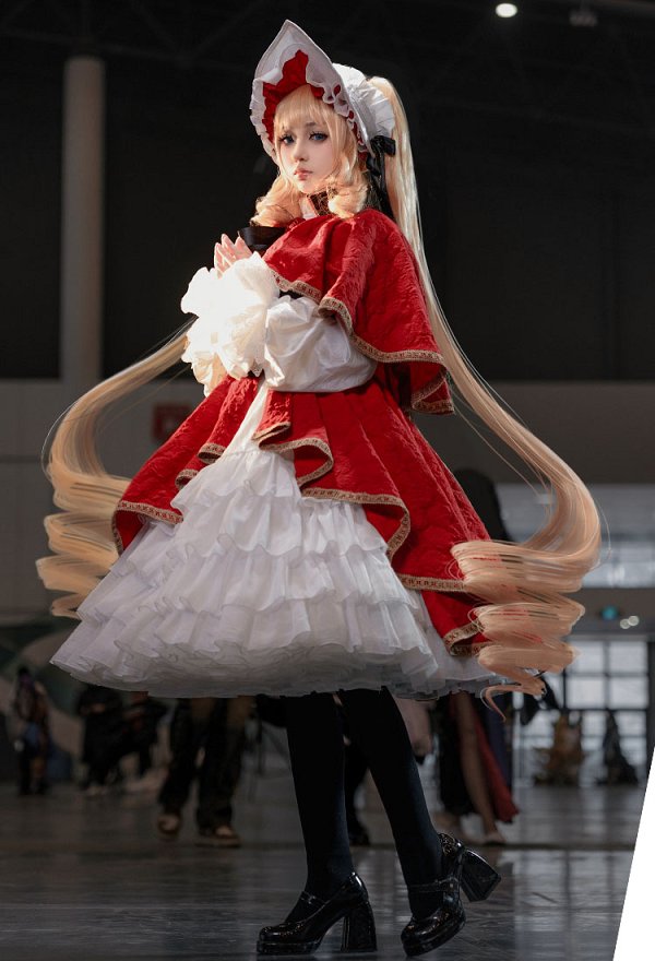 Rozen Maiden Shinku Cosplay Costume Dress and Cloak with Vest and Hat Rozen Maiden Shinku Cosplay Costume Dress and Cloak with Vest and Hat