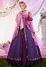The Long Hair Princess Rapunzel Vestido medieval de princesa de pelo largo con tocado de corona y cintas ondeantes