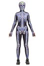 Gótico Traje de Halloween con estampado de calavera láser con tocado