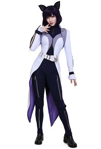 Blake Belladonna Kleid Cosplay Kostüm mit Gürtel und Katzeohren