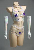 Sexy Lingerie Set with Butterfly Decorations Flirty Bra and Panties with Corset for Fun Sexy Lingerie Set with Butterfly Decorations Flirty Bra and Panties with Corset for Fun