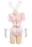 Sexy Lencera de Bunny Girl Lencera de Tul con Volantes de Encaje con Diadema y Corsé