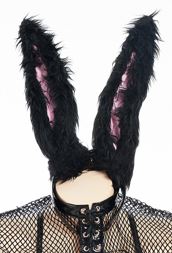 Halloween Sexy Bunny Girl Lingerie Set Translucent Hollow Lace Costume Outfit with Stockings and Hair Band