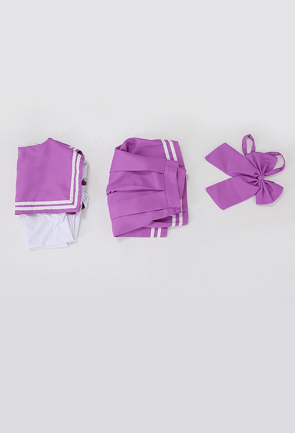 School Girl Costume with Bow Decoration Sexy Bodysuit with Skirt JK Uniform Style School Girl Costume with Bow Decoration Sexy Bodysuit with Skirt JK Uniform Style