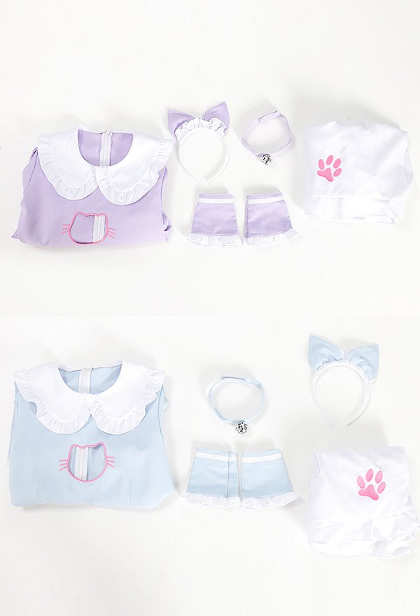 Kawaii Katze Kleid Dienstmädchen Outfit mit Schürze Stirnband Halloween Cosplay Kostüm Kawaii Katze Kleid Dienstmädchen Outfit mit Schürze Stirnband Halloween Cosplay Kostüm