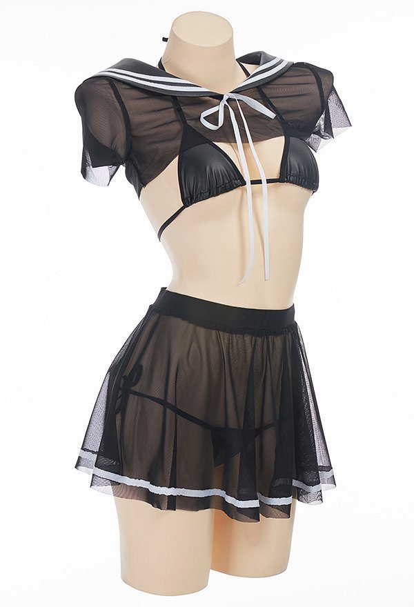 【情趣】哥特网纱水手服