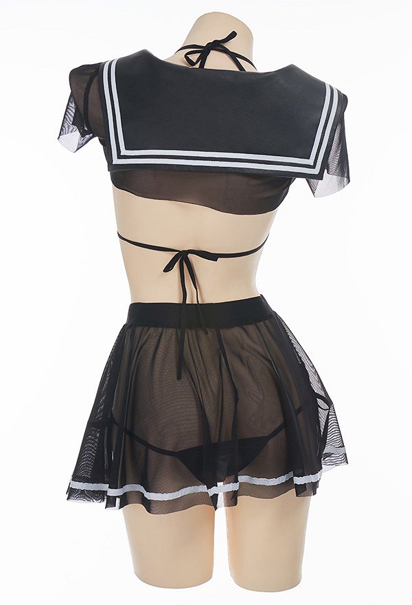 【情趣】哥特网纱水手服
