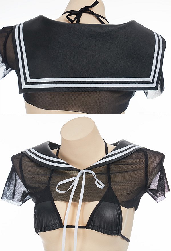 【情趣】哥特网纱水手服
