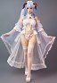 Ganyu Derivative Sexy Lingerie Set Conjunto de Top y Braga de Estilo de Boda con Velo y Medias de Muslo