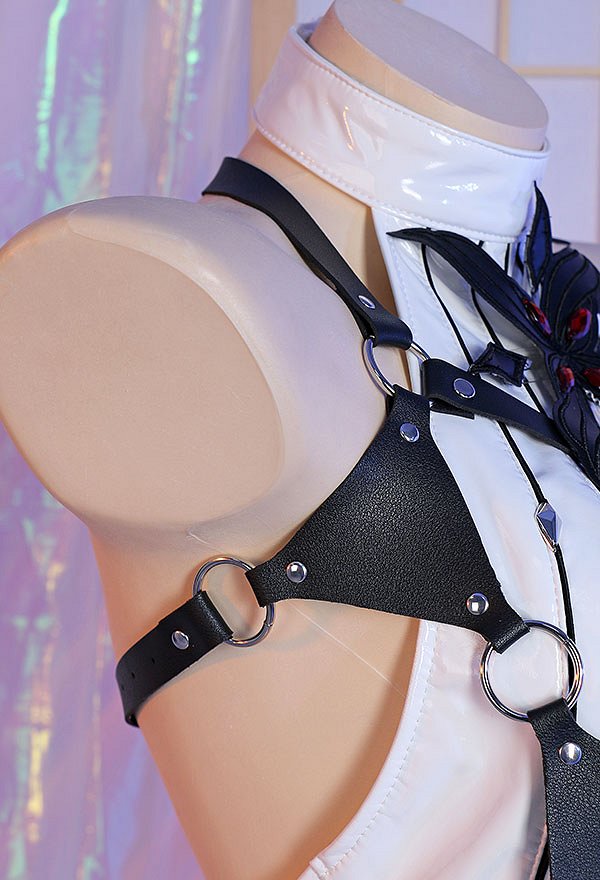 Sexy Lingerie Set Arlecchino Derivative High Cut Cutot Quaste Neckholder Schnürung Shorts Dessous Set