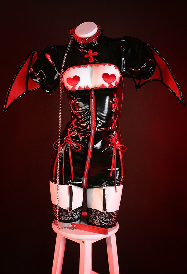 Power Derivative Nurse Uniform Halloween Lingerie Sexy Set Robe et Ailes avec Gants et Stokings