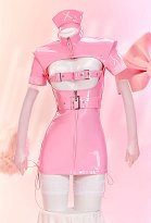 Halloween Lingerie Sexy Robe de Style d'Infirmière Robe de Découpe et Gants avec Chapeau et Cuisse Chaussettes Halloween Lingerie Sexy Robe de Style d'Infirmière Robe de Découpe et Gants avec Chapeau et Cuisse Chaussettes