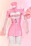 Halloween Sexy Lingerie Dress Nurse Style Cutout Dress and Gloves with Hat and Thigh Socks