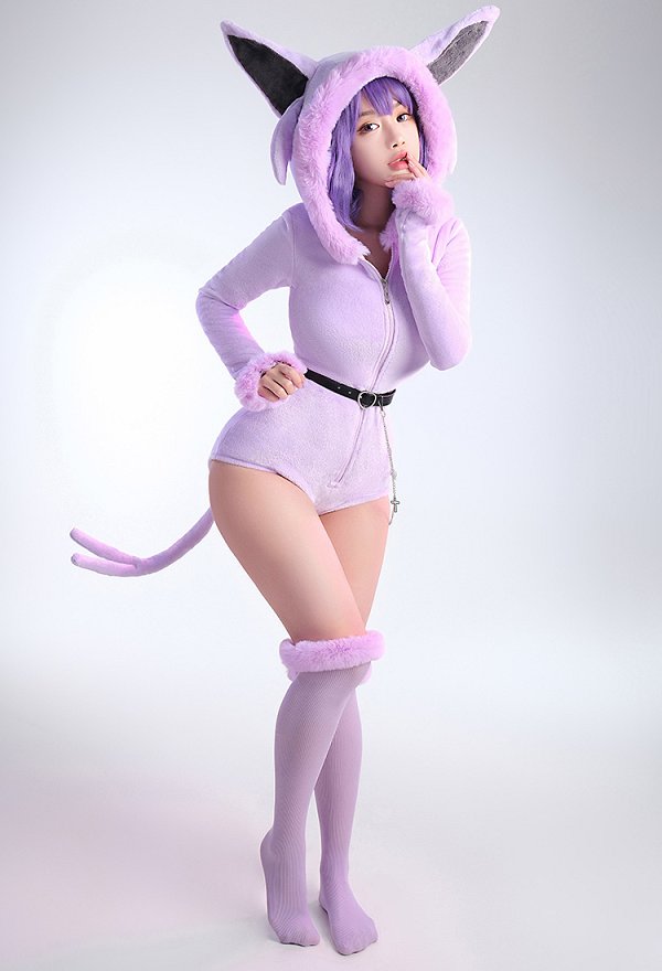PM Derivado de Fluffy Bodycon Romper Pajama Halloween Púrpura Piyama de Manga Larga con Cinturón de Cola y Calcetines