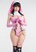 Sexy Nonne Bodysuit Dessous Cutout Criss Cross Schnürung Lingerie mit Socken Beinen Gürtel Handschuhe