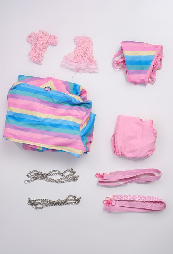 Sexy Regenbogen Kurzes Kapuzenpulli Dessous Hasen Ohr Hoodie mit Kapuzen Schnürung Tanga Crop Top Criss Cross Lingerie Netzstrümpfe Sexy Regenbogen Kurzes Kapuzenpulli Dessous Hasen Ohr Hoodie mit Kapuzen Schnürung Tanga Crop Top Criss Cross Lingerie Netzstrümpfe