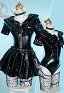 Kuppa Derivative Sexy Lingerie Bodysuit and Skirt with Choker and Socks