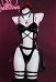 Lingerie Sexuelle de Style de Petit Diable Justaucorps avec Coiffe Gants et Bas