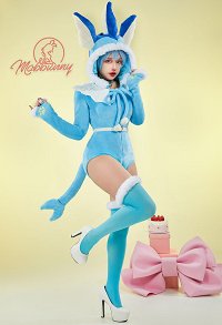 Cute Monster Fluffy Bodycon Romper Sexy Lingerie Blue Furry Hooded Bodysuit Jumpsuit Homewear with Tail Belt and Stockings