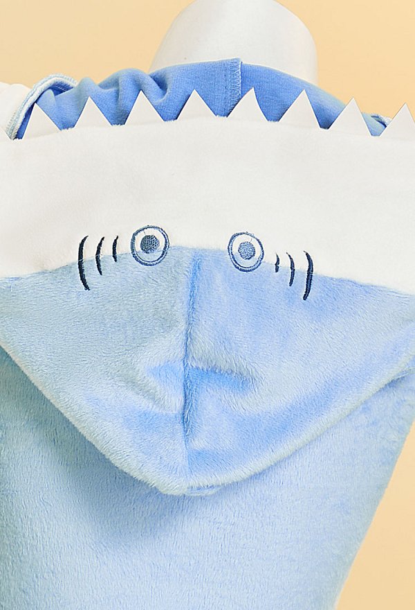 Tiburón Azul Lencería Erótica Kawaii Body Con Capucha y Cola