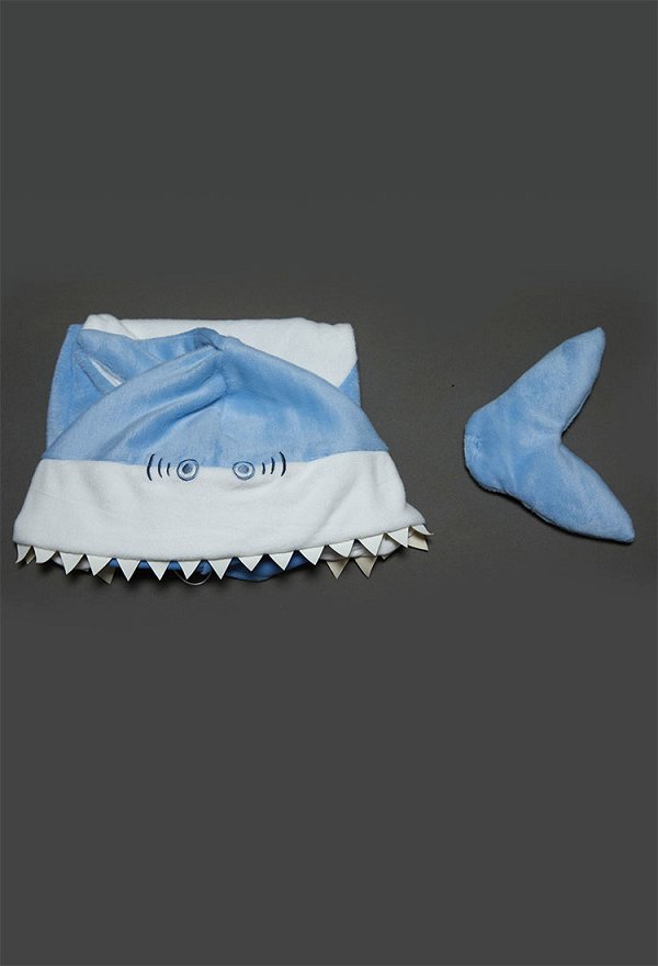 Tiburón Azul Lencería Erótica Kawaii Body Con Capucha y Cola