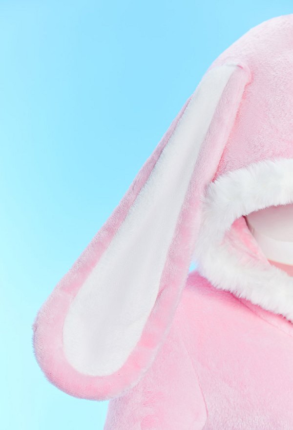 Cute Bunny Furry Bodycon Romper Kawaii Pink Rabbit Bodysuit with Choker Tail and Stocks Cute Bunny Furry Bodycon Romper Kawaii Pink Rabbit Bodysuit with Choker Tail and Stocks